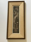 Vintage 1960   s Black Americana Etching Portrait Expressionist Signed Hammond