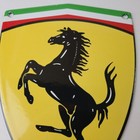 Vintage Ferrari Sign - Italian Racing Shield Badge Porcelain Auto Gas Pump Sign