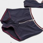 Vtg 1970s Jantzen Electric Beach Navy Red Halter Top And Zip Shorts Swimsuit Set