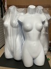 Lot Of 4  Clothing Form Hanging Female Display Torso Mannequin White Hollow