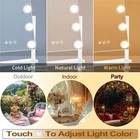 Led Makeup Mirror Vanity Dressing Mirror Hollywood Desktop 9 Bulbs Mirror    White