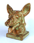 Bronzed German Shepherd Bookend Seeing Eye Dog Buddy Signed Mcclelland Barclay