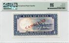 Sudan Bank Of Sudan 1967 Issue 1 Pound  specimen  Pmg-gem-unc-66-epq 