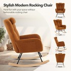Nursery Rocking Chair Upholstered Padded Seat With High Backrest Baby Comfort