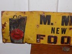 Vintage M M Corson Footwear Tin Cut Sign