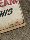 Vintage 70s Metal Industrial Sign Hand Painted Machine Shop