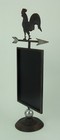 Scratch   Dent Rustic Brown Metal Farmhouse Rooster   Arrow Chalkboard