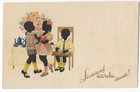 Dance Young Girls Boy Musician Anti-racist Art Black Americana Antique Postcard