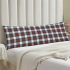 Christmas Body Pillow Cover 20x54 Red And White Plaid Long Colors-u-005