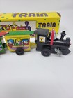 Vtg Vintage Clock Work Toy Train Tin Wind Up Bell Ms 203 Colorful Works With Box
