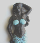 Mermaid Home Decor Decorative Wall Hook Iron Hanger Coastal Beach Ocean Nautical