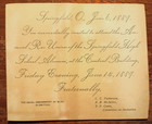 Col  Charles Fillmore Harlem Hellfighters Original 1889 Invite   Broadside Print