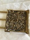Brass  Or Brass Finish Art Nouveau Book Rack Ornate Sliding Holder Devil Flower