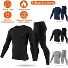 Thermal Underwear Mens Long Johns Pants Warm Top Bottom Winter Sports Suits Set