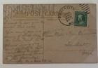 1911 Postcard Kittens Cats In Basket W  Benjamin Franklin Green One Cent Stamp