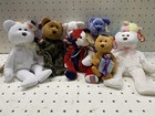 Vintage Ty Patriotic Angel Birthday Bear Plush Lot 10 Small Stuffed Animal Toys