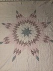 Vintage Hand Stitched Farmhouse Patchwork Amish Star Pattern Quilt 93x82