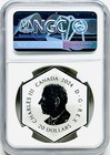 2024  20 Canada 1oz Silver Light Blue Crystal Snowflake Ngc Reverse Pf69 Pop 11