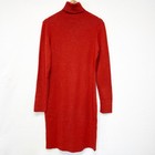 Minimalist Turtleneck Bodycon Sweater Dress Womens Xl Red Mobwife Corporate Knit
