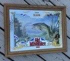 Old Milwaukee The Bass Beer Mirror Sign Wildlife Series 2 Framed 20x15 Exc   tk