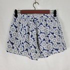 Fifty Street Shorts Womens Size Small High Rise Blue Floral Pocket Flat Front