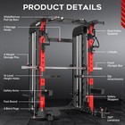 Power Cage Smith Machine Squat Rack Cable Home Gym System Strength Traing Indoor