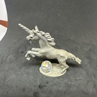 1986 Vintage Small 2 5    Spoontiques Pewter Unicorn Figurine  Crystal Ball 504