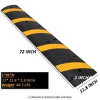 6 Ft Rubber Speed Bump 2 Pack 2 Channel Modular 25000 Lbs Capacity For Concrete