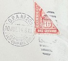 Mexico - Ten Cent Bisect Cover Of 1914 Issue