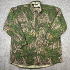 Vintage Mossy Oak Men   s Xl Shadow Leaf Camo Button Up Shirt Usa 0007