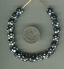 African Trade Beads Vintage Antique Venetian Old Glass Beads Black Skunk Eye