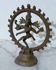 Beautiful Antique Indian Hindu Brass Figurine Statue Of Dancing Shiva Natajara