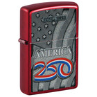 Zippo Windproof Lighter  America 250 Years  Usa Flag Design  47290  New In Box
