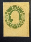 Us Scott   U 18 Mint  Weiss Cert  Cut Square 2026 Scott Catalogue Value  375 00