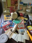 Lot Vintage Sewing Notions Nailheads Fastener Hooks And Eyes Snaps Button Covers