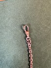 Vintage Brass Pocket Watch Chain Gold Tone Swivel Clasp Spring Ring Fob