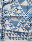 Japanese Mashu Kyoto Furoshiki Cotton Wrapping Cloth Scarf Blue   Silver - New