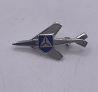 Russian Mai Mig Airliner Pin Badge Aircraft Soviet Ussr Silver Tone Blue Red
