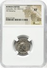 Caracalla 198-217 Ad Roman Empire Silver Ar Denarius Rare Gladiator Coin  Ngc Xf