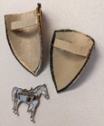 Vtg 1960 Bsa Neckerchief Slides From Wwii 61st  64th Cavalry Patches  And Horse