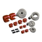 Red Universal Braided Stainless Steel Hose Sleeve Kits With Dressed-up Ends 8090