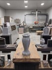10  Turned Grey Granite Cemetery Vase Grave Marker Flower Holder Free Shipping
