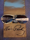 Elvis Presley Sunglasses Tcb ep Gold 1970s Style gold Signature Scarf Lot 2