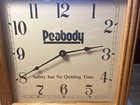Rare Peabody Coal Company Oak Clock      Safety Has No Quitting Time   