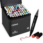 100 Colors Dual Tip Art Markers - Permanent Alcohol-based Sketch Pens With Case