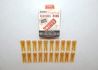  20  Vintage Zippo Plastic Snapproof Clothes Pins W  Box Columbus Plastic Usa 
