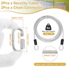 2set 5 32  Dia 98 4ft Security Steel Cable With Loops Clear   Quick Links