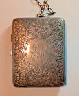 Gca2 - Vintage Compact 1930 s  Monogrammed  Wristlet Chain  Nickel Plated
