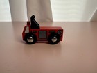 Vintage Lot Of 4 Brio Wooden Train Cars  oil   Caboose   Tow Truck  And Taxi Cab