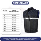 Blue Hl11693sptblue Black Men Cross Stitch Club Leather Vest